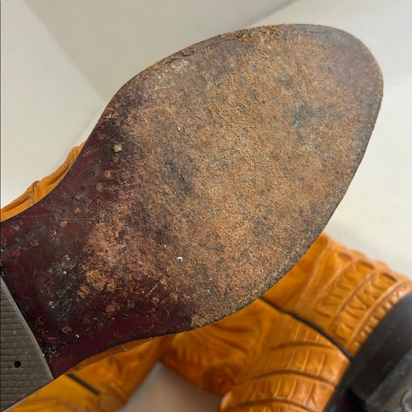 Rudel Crocodile Leather Cowboy Boots Size 7.5 E Mens Vintage - Picture 16 of 17